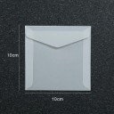 50 kpl läpinäkyviä kirjekuoria 10 x 10 cm puoliläpinäkyvä paperi itsekiinnittyvä läppä kirjekuoria onnittelu- ja kutsukortteihin 2