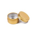 50 kpl täytettäviä kosmetiikkasäiliöitä 10 g Alumiiniset ruuvikorkilliset purkit 36 × 17 mm Mini pakkaukset voiteille, balsameille, voiteille ja kosmetiikan näytteille 2