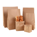 50 Pack Brown Kraft Paper Bags 12 x 21 x 7 cm Eco-Friendly Food Packaging for Vegetables and Sweets Reusable Bags 6