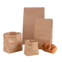 50 Pack Brown Kraft Paper Bags 13 x 24 x 8 cm Eco-Friendly Food Packaging for Vegetables Sweets Reusable Bags 4