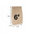 50 Pack Brown Kraft Paper Bags 15 x 28 x 8.5 cm Eco-Friendly Food Packaging for Vegetables Sweets Durable Shopping Bags 2