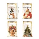 50 Pack Gift Bags with Christmas Designs 25 x 16.5 cm Plastic Bags with Handles for Small Christmas Gifts and Sweets Sturdy and Waterproof Packaging 2