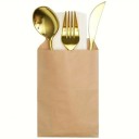 50 Pack Kraft Paper Bags 15 x 8.2 cm Food Safe Natural Food Packaging Sturdy Eco-Friendly Bags for Bread Snacks and Gifts 6