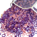 50 pcs Élastiques à cheveux Mix couleurs Élastiques pour enfants Accessoires capillaires colorés Élastiques en silicone pour queue de cheval 11