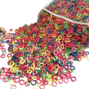 50 pcs Élastiques à cheveux Mix couleurs Élastiques pour enfants Accessoires capillaires colorés Élastiques en silicone pour queue de cheval 2