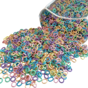 50 pcs Hair Ties Mixed Colours Elastic Children's Hair Bands Colourful Hair Accessories Silicone Ponytail Bands Soft Hair Ties 5