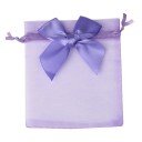 50 pcs Sacs cadeaux en organza 10 x 15 cm Sacs avec cordon de serrage et nœud Cadeaux de mariage Emballage de bonbons de Noël Bijoux Décorations Emballage élégant pour cadeaux 18