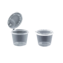50 pezzi di contenitori in plastica per salsa da 40 ml con coperchi Imballaggi monouso per condimenti Salsa di soia Spezie Microonde Lavastoviglie 10