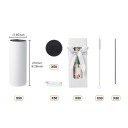 50 pezzi tumbler termico per sublimazione 591 ml con coperchio e cannuccia in acciaio inossidabile bianco per stampa di bevande personalizzate e regali promozionali 2