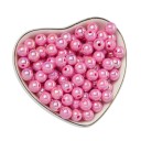 50 Pieces 10 mm Acrylic Beads Round Shape Acrylic Suitable for Bracelets Earrings Necklaces Crafting Decorations Jewellery Making Beading 10