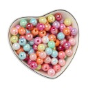 50 pièces de perles en acrylique de 10 mm Forme ronde Acrylique Convient pour bracelets boucles d'oreilles colliers Création de décorations Fabrication de bijoux Perles 12