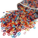 50 pz Elastici per capelli Mix colori Elastici per bambini Accessori per capelli colorati Elastici in silicone per codini Elastici per capelli 3