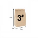 50 pz Sacchetti di carta kraft marroni 12 x 21 x 7 cm Imballaggi ecologici per alimenti, verdura e dolci Sacchetti riutilizzabili 5