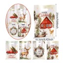 50 sacos plásticos de Natal 16,3 x 25 cm Conjunto de sacos de presente com vários motivos para pequenos presentes, doces, bolachas e decorações de Natal 7