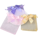 50 st Doppresenter av organza 9 x 12 cm Påsar med dragsko och rosett Julfest Bröllopsutdelningar Godispåsar Smycken Eleganta dekorationer 7