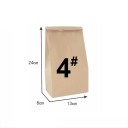 50 Stück Braune Kraftpapier-Tüten 13 x 24 x 8 cm Ökologische Verpackungen für Lebensmittel Gemüse Süßigkeiten Wiederverwendbare Taschen 6