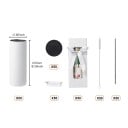 50 Stück Sublimations-Thermo-Tumbler 591 ml mit Deckel und Strohhalm aus Edelstahl weiß für den Druck von personalisierten Getränken 2