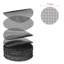 50 stuks beschermgaas voor drainagegaten van bloempotten Diameter 7,5 cm Polyester inzetstuk tegen bodemlekkage en verstopping van drainage 2