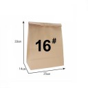 50 unid Sacos de papel kraft castanho 25 x 33 x 14 cm Sacos ecológicos para alimentos legumes doces Embalagens de compras resistentes 6