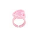 50 unidades de anillos de plástico para pegamento en forma de corazón 2,3 x 1,3 cm Vasos desechables en forma de abanico para pestañas Pigmento 1