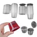 50 unidades de caixas plásticas para molho 40 ml com tampas Embalagens descartáveis para molhos Soja Temperos Micro-ondas Máquina de lavar Louça Congelador Reutilizáveis 7
