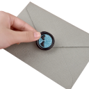 50 unidades de Etiquetas redondas autoadhesivas de doble cara de 23 mm para pegar sellos de cera en sobres y invitaciones 4