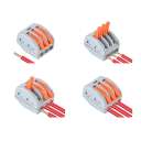 50 unidades de regletas de conexión de 3 puertos para cables eléctricos 32A 450V 2,18 x 1,72 x 1,44 cm Conexión rápida de conductores plástico PA Sin 3