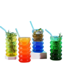 500 ml-es pohár szívószállal 7,2 x 14,9 cm Hullámos pohár italokhoz pohár szívószállal 21,59 cm Újrahasználható pohár 3