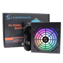 500W RGB zasilacz ATX 3.0 do obudowy komputerowej 100-240V ATX 12V stabilna moc do zestawów gamingowych 10x12,5x6,4 cm 1
