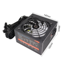 500W RGB zasilacz ATX 3.0 do obudowy komputerowej 100-240V ATX 12V stabilna moc do zestawów gamingowych 10x12,5x6,4 cm 2
