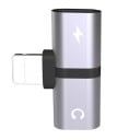 Adapter Lightning auf 2x Lightning für iPhone 7 und neuer Gleichzeitiges Laden und Musikhören Kompakte Form Unterstützung für iOS 11.0.3 und 4