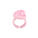 50pcs Plastic Glue Rings in Heart Shape 2.3 x 1.3 cm Disposable Fan Cups for Eyelashes Tattoo Pigment Eyelash Tools 1