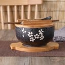 Japansk soppskål med bestick 1