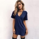 Mini rochie de culoare solidă 8
