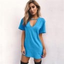 Mini rochie de culoare solidă 9