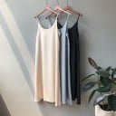 Vestido sin tirantes de color liso A2784 4