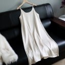 Vestido sin tirantes de color liso A2784 7