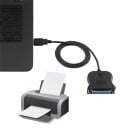 USB till 25-stifts DB25 M/F-kabel 2