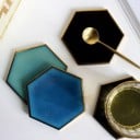 Hexagonformad keramisk underlägg 4