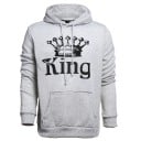 KING AND QUEEN - Mikiny pre páry - Svetlo šedé 2