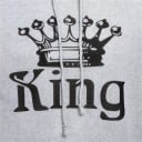 KING AND QUEEN - Mikiny pre páry - Svetlo šedé 5