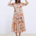 Vestido camisero con flores 2