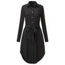 Vestido camisero con lazo 2