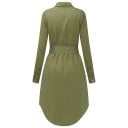 Vestido camisero con lazo 4