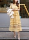 Vestido de encaje amarillo 3
