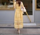 Vestido de encaje amarillo 5
