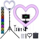 Hjärtformad LED-ringlampa 19" 2