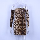 Mini rochie leopard cu șiret 5