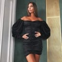 Rochie strălucitoare cu umerii căzuți 5