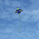 Flygande drake i form av ett flygplan - Blå 3